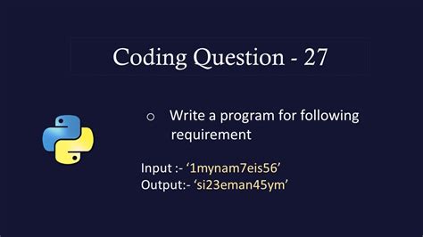 common coding questions in python