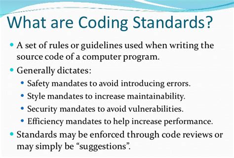 common coding standards