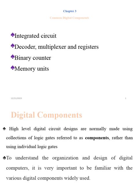 Common Digital Components