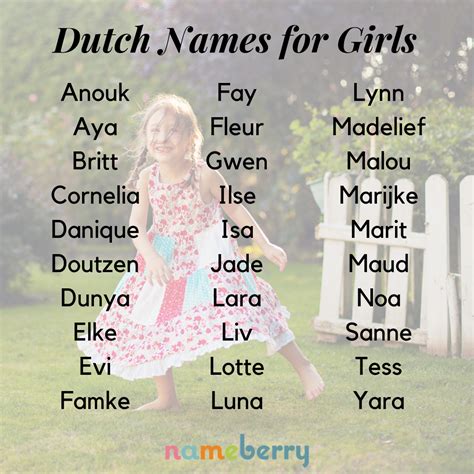 Common Dutch Female Names