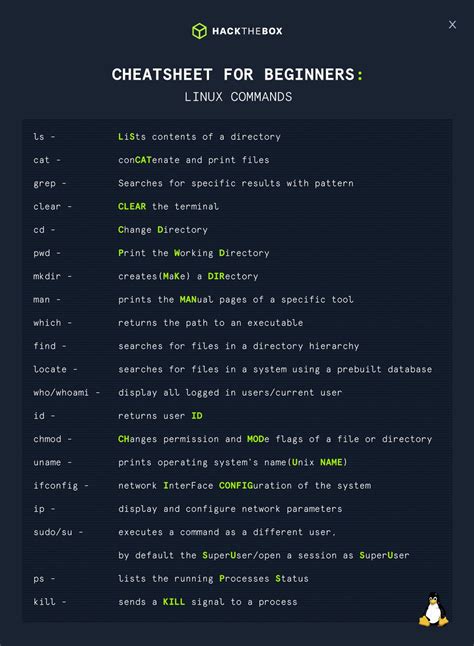 common linux commands cheat sheet