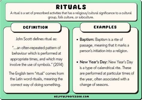 common rituals and practices