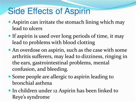 Common Side Effects Of Aspirin