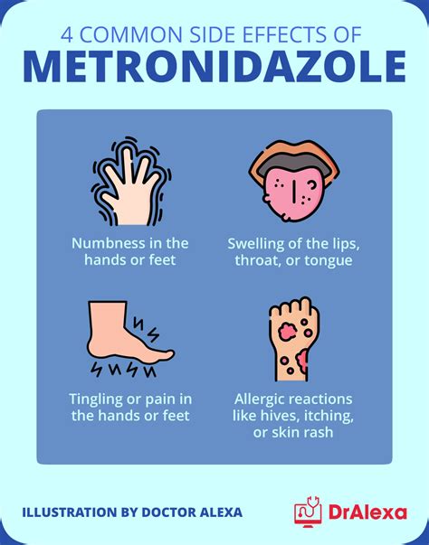 common side effects of metronidazole