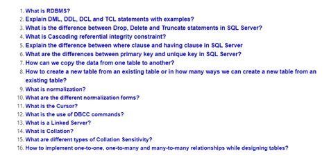 common sql interview questions and answers