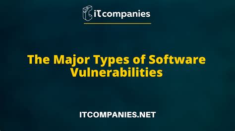 common types of software vulnerabilities