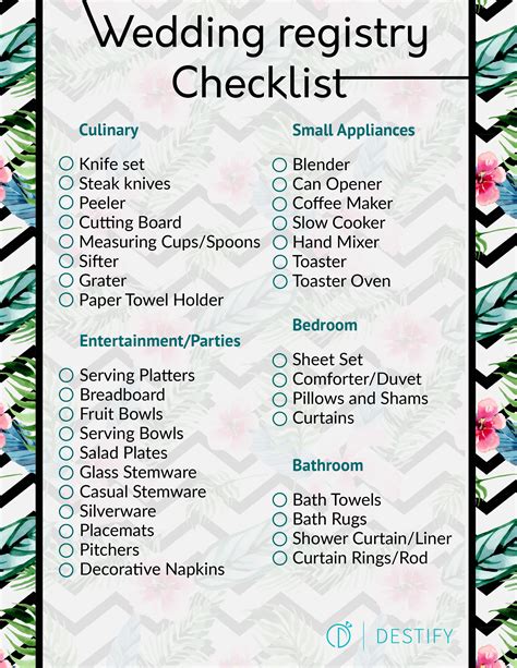 Common Wedding Registry Items