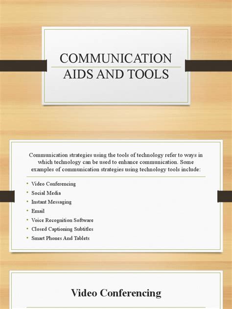 Communication Aids Pdf