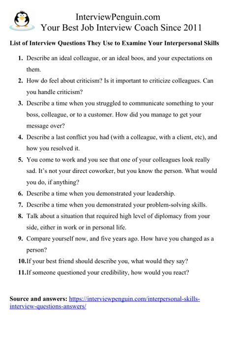 communication and interpersonal skills interview questions and answers
