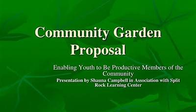 Community Garden Grant Proposal Example