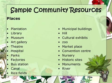 community resources examples