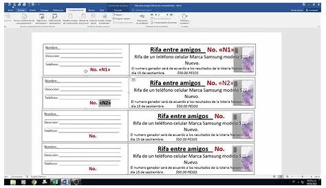 Plantillas Boletos Para Rifa En Word | Images and Photos finder
