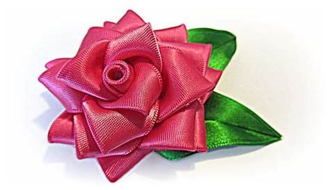 Como hacer una rosa de listón | Como hacer una rosa, Tutorial flor