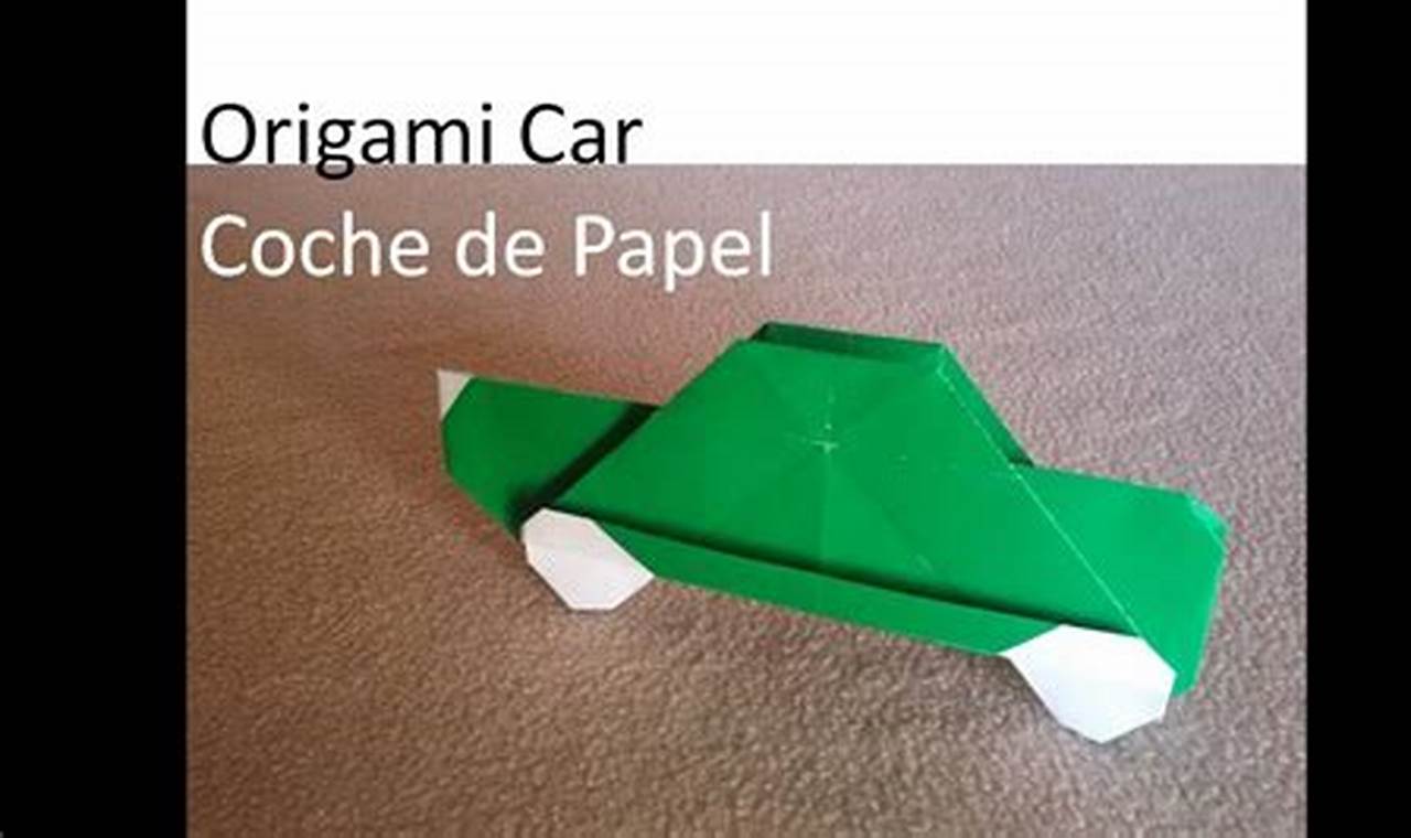 como hacer un carro de origami 3d