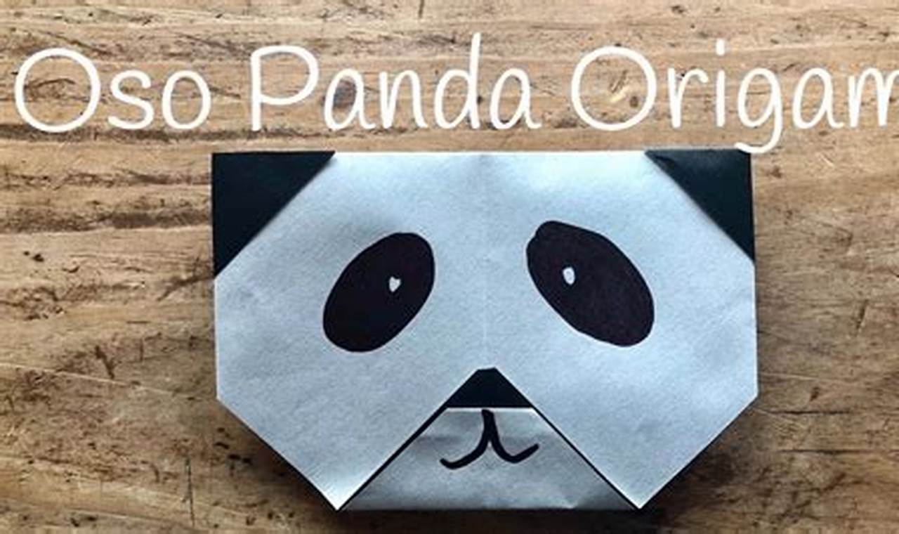 como hacer un oso panda en origami paso a paso