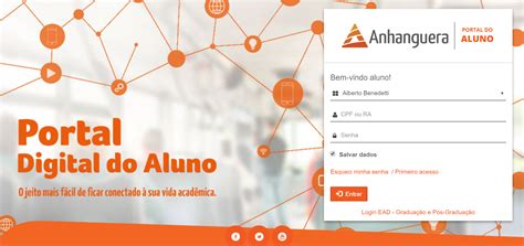 como acessar o portal do aluno anhanguera