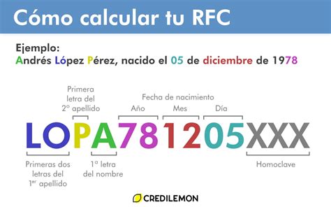 como calcular mi rfc