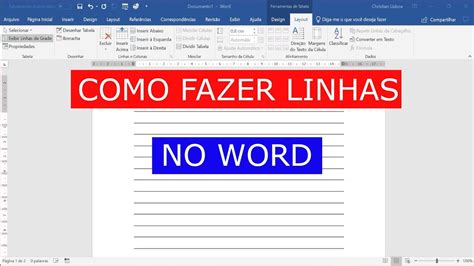 como colocar linha no word vertical