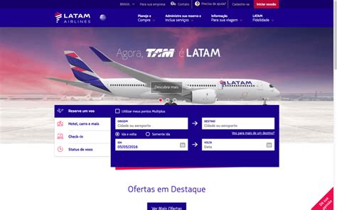 como comprar passagem na latam