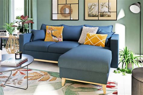 Como Decorar Un Sofa Azul