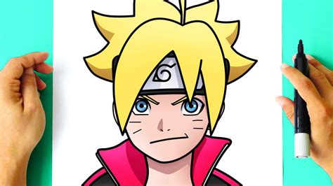 Como Desenhar o Boruto (Muito Fácil) Aprender a Desenhar