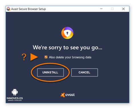 como desinstalar o avast secure browser