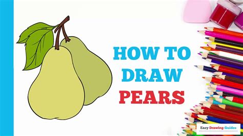 Cómo dibujar un Pera paso a paso Dibujo fácil de Pera y Frutas YouTube
