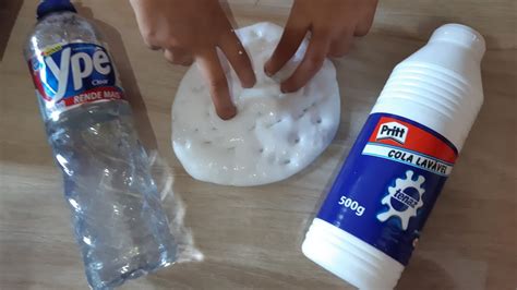 como fazer slime com cola e detergente
