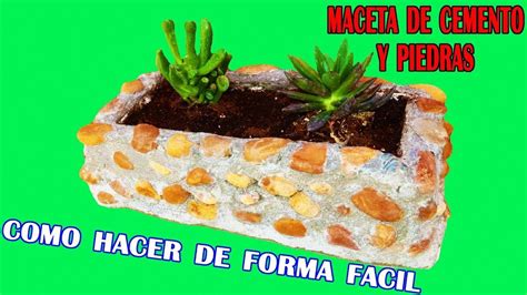 Como Hacer Maceteros Con Piedras
