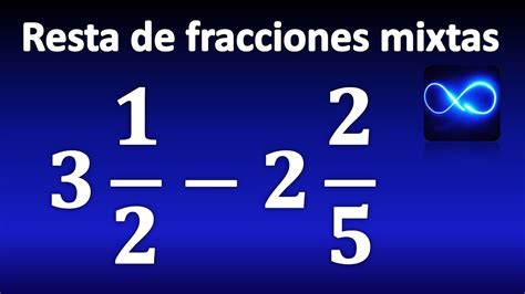 Mixtas Matematicas, Fracciones, Resta de fracciones