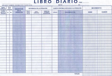 como llenar el libro diario