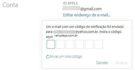 como mudar email apple store