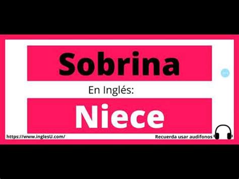 como se dice sobrina en ingles