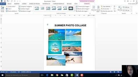 como se hace un collage en word