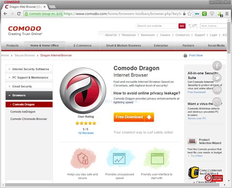 comodo dragon internet browser