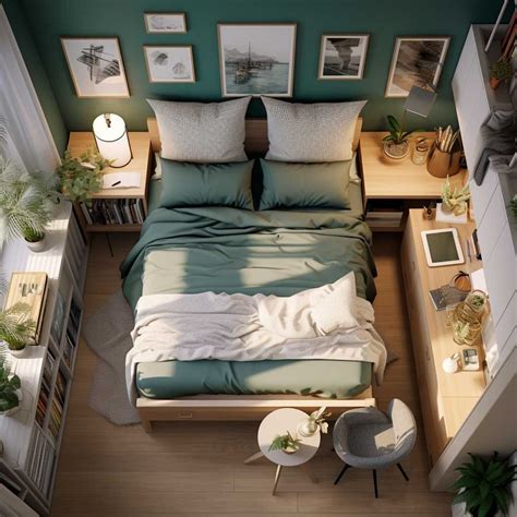 Compact bedroom furniture for boys Bamboo Pillows Table Lamps White