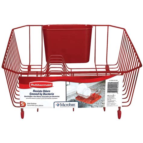 Compact Dish Drainer Red
