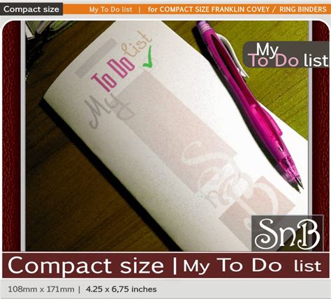 Compact Franklin To Do Printable