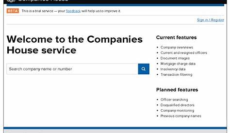 Companies House Beta Launch Of The New Public Service GOV.UK