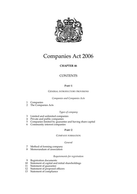 companies act 2006 legislation