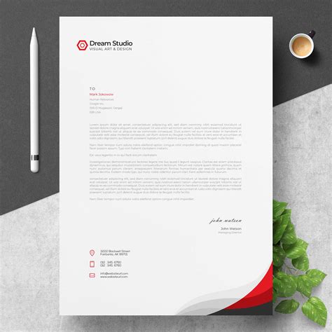Mira Professional Corporate Letterhead Template Graphic Prime
