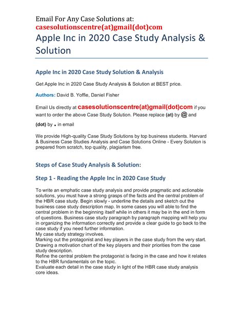 company case study pdf with solution