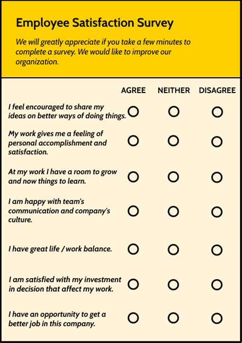 company employee satisfaction survey