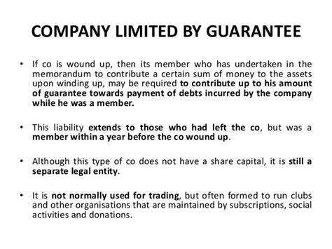 company limited by guarantee in malay