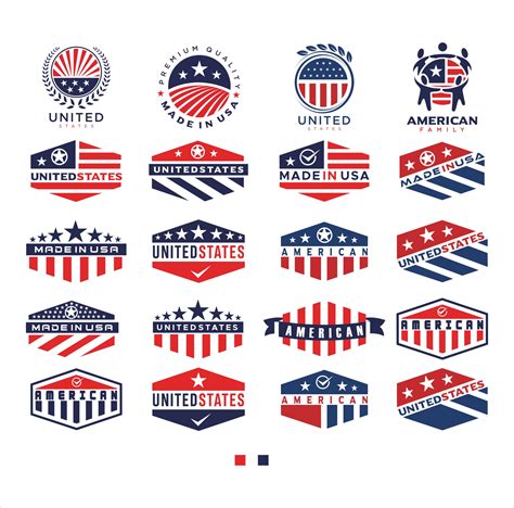 company logos with american flag