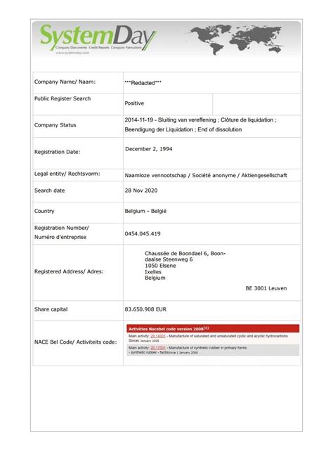 company register belgium address