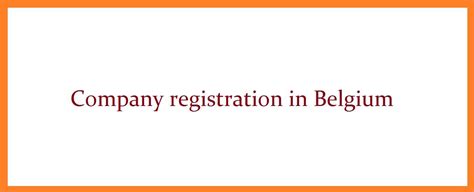 company register belgium requirements