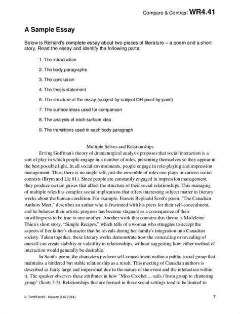 comparative analysis thesis statement examples