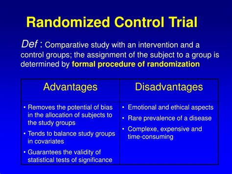 comparative study vs randomized controlled trial
