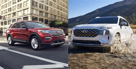 compare ford explorer to hyundai santa fe